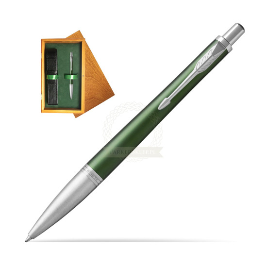 Parker Urban Premium Green CT Ballpoint Pen in single wooden box Honey Single Green