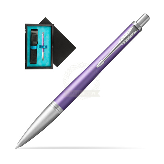Parker Urban Premium Violet CT Ballpoint Pen in single wooden box Black Single Turquoise