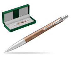 Parker Urban Premium Orange CT Ballpoint Pen in the green leather box