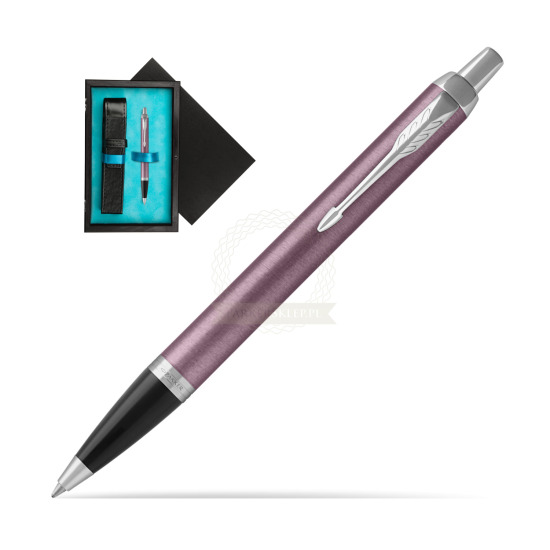 Parker IM Light Purple CT Ballpoint Pen in single wooden box Black Single Turquoise