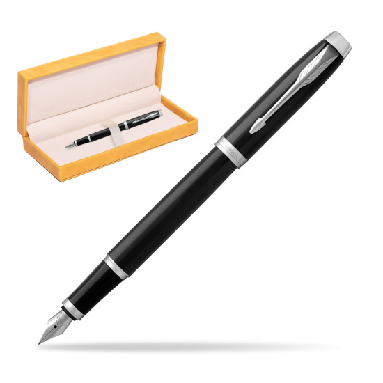 Parker IM Black CT Penna Stilografica in suede box yellow