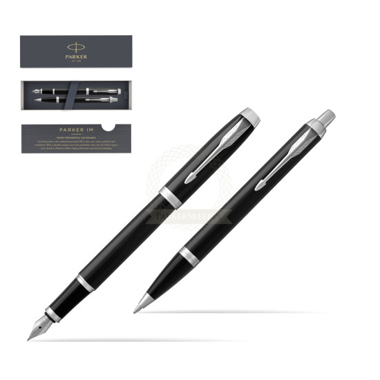 Parker IM Black CT 2016 Fountain Pen + Ballpoint Pen in a Gift Box