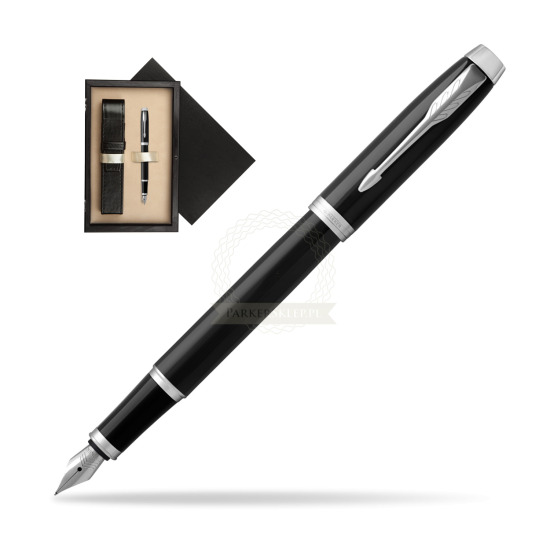 Parker IM Black CT Penna Stilografica in single wooden box Wenge Single Ecru