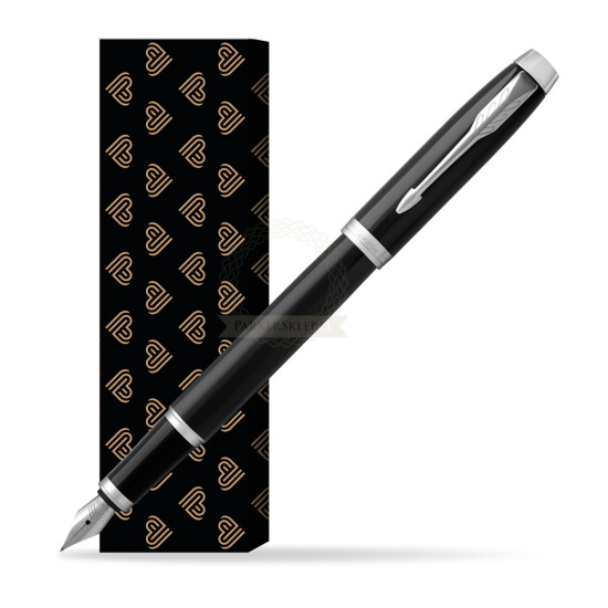 Parker IM Black CT Penna Stilografica in cover Golden Hearts