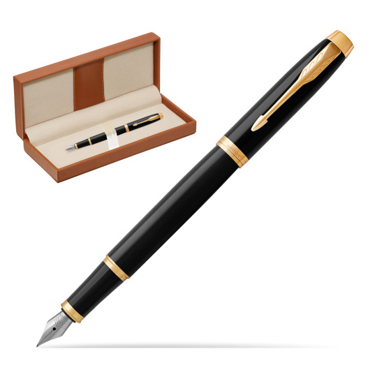 Parker IM Black GT Fountain Pen  in classic box brown