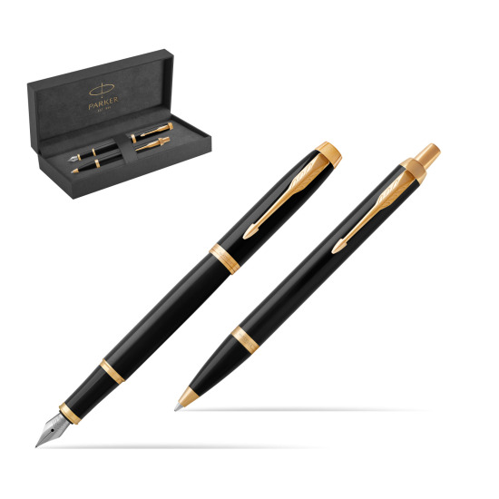 Parker IM Black GT Fountain Pen Fountain Pen + Ballpoint Pen in a Gift Box in original Parker Prestige box
