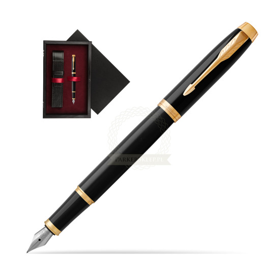 Parker IM Black GT Fountain Pen in single wooden box Black Single Maroon