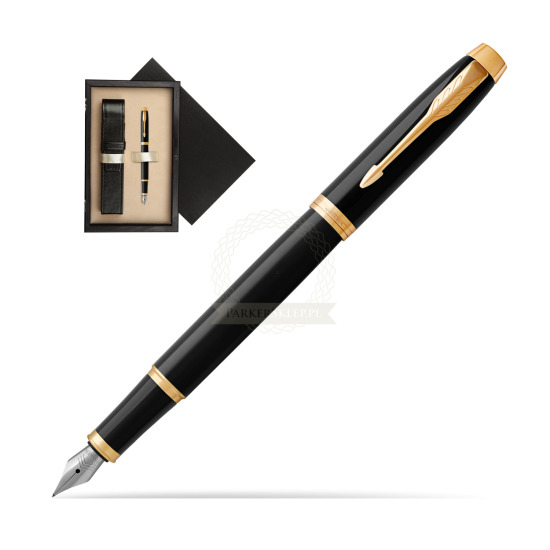Parker IM Black GT Fountain Pen in single wooden box Wenge Single Ecru