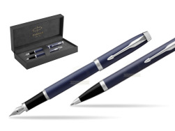 Parker IM BLUE CT Fountain Pen Fountain Pen + Ballpoint Pen in a Gift Box in original Parker Prestige box