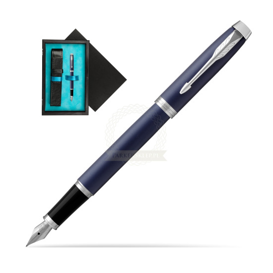 Parker IM BLUE CT Penna Stilografica in single wooden box Black Single Turquoise