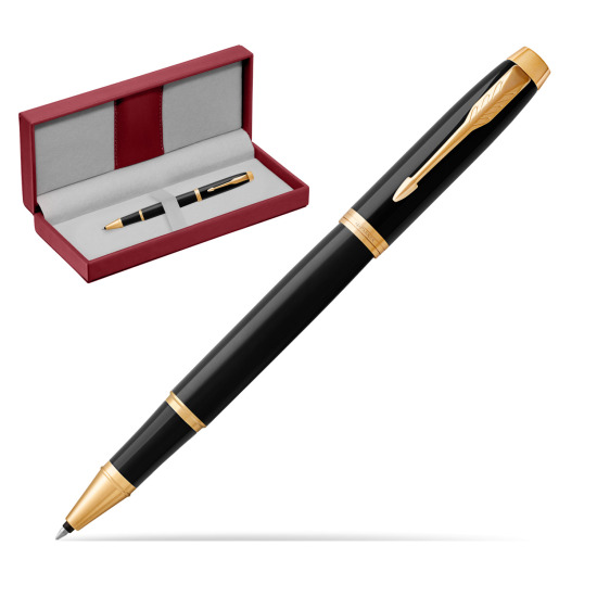 Parker IM Black GT Rollerball Pen in the red leather box