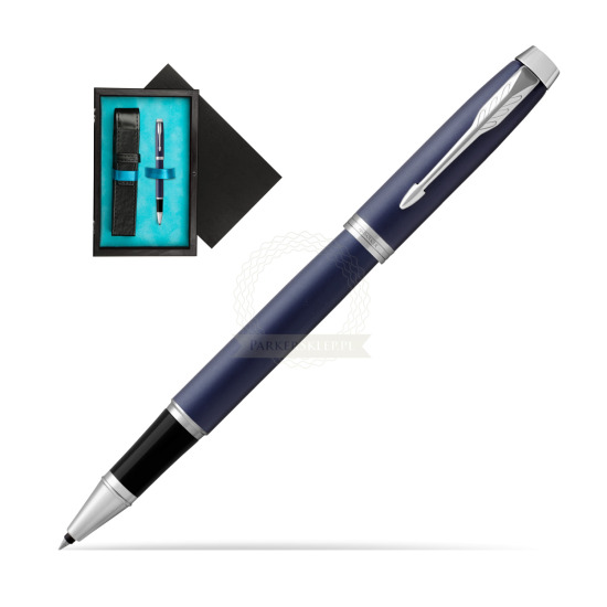 Parker IM BLUE CT Rollerball Pen in single wooden box Black Single Turquoise