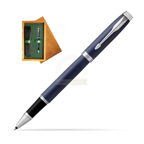 Parker IM BLUE CT Rollerball Pen in single wooden box Honey Single Green