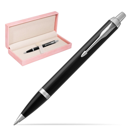 Parker IM Black CT Penna a Sfera in suede box pink