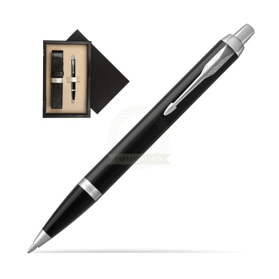 Parker IM Black CT Penna a Sfera in single wooden box Wenge Single Ecru