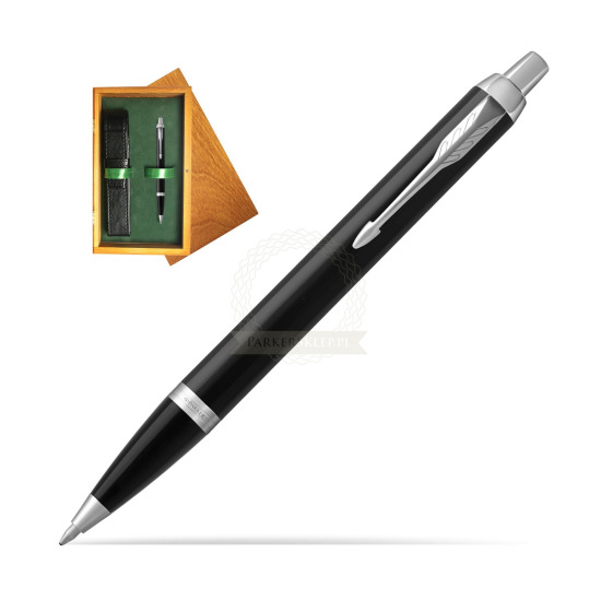 Parker IM Black CT Penna a Sfera in single wooden box Honey Single Green