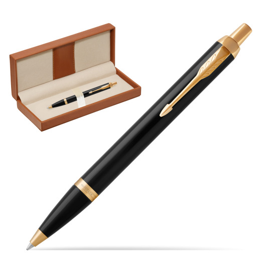 Parker IM Black GT Ballpoint Pen  in classic box brown