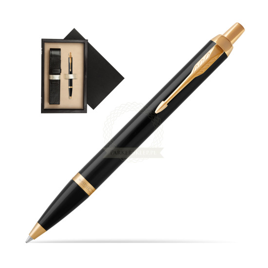 Parker IM Black GT Ballpoint Pen in single wooden box Wenge Single Ecru