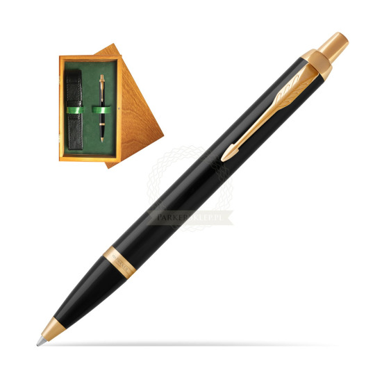 Parker IM Black GT Ballpoint Pen in single wooden box Honey Single Green