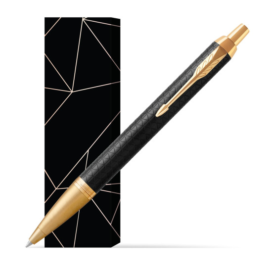 Parker IM Premium Black GT Ballpoint Pen in cover Lucky