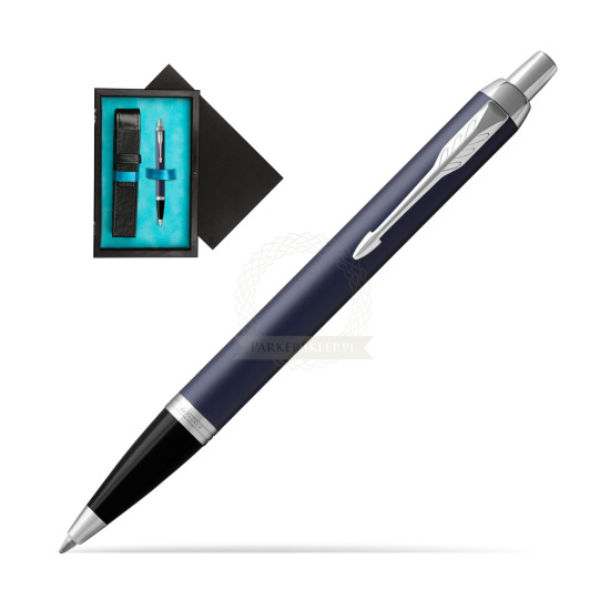 Parker IM BLUE CT Ballpoint Pen in single wooden box Black Single Turquoise