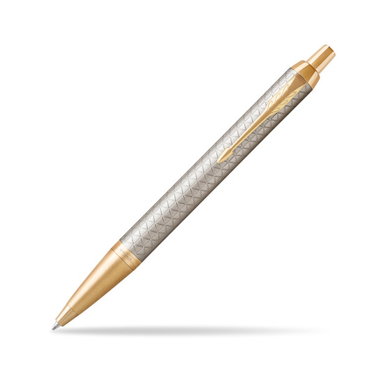 Parker IM Premium Warm Silver GT Ballpoint Pen