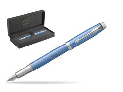 Parker IM Premium Blue CT Fountain Pen in original Parker Prestige box