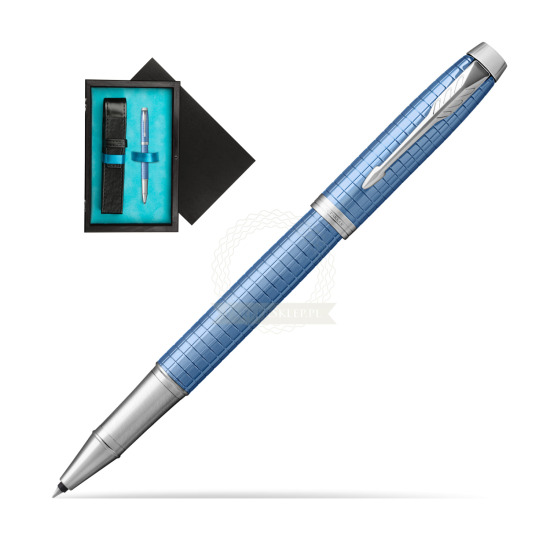 Parker IM Premium Blue CT Rollerball Pen in single wooden box Black Single Turquoise