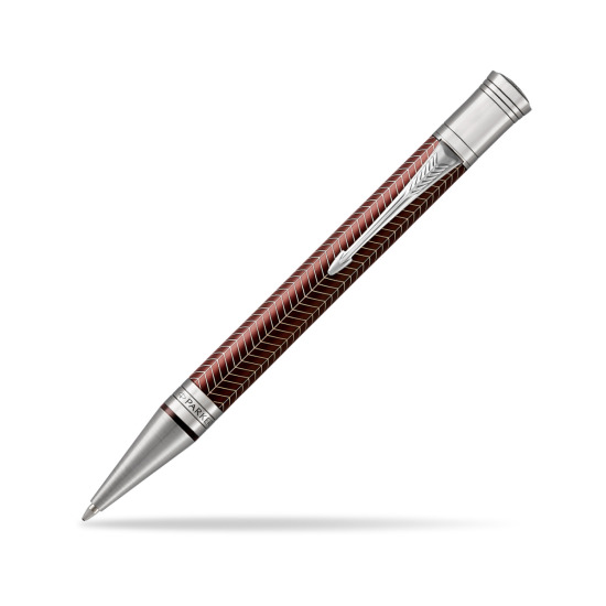Parker Duofold Prestige Burgundy Chevron CT Penna a Sfera