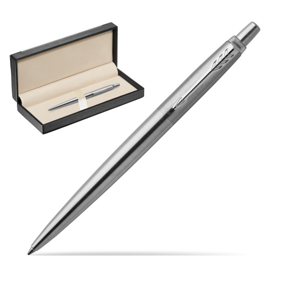 Parker Jotter Stainless Steel Chrome Colour Trim Ballpoint Pen in classic box black