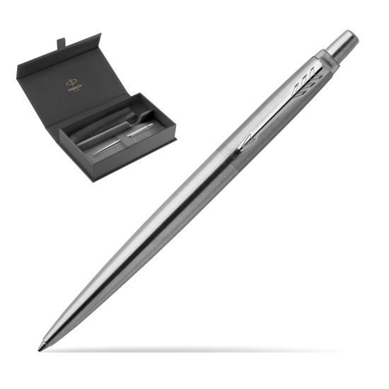 Parker Jotter Stainless Steel Chrome Colour Trim Ballpoint Pen in original Parker box, slide-out case