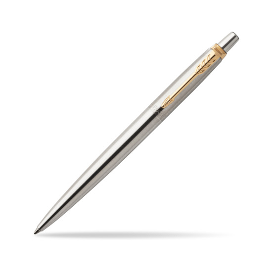 Parker Jotter Stainless Steel Golden Finish Trim Ballpoint Pen