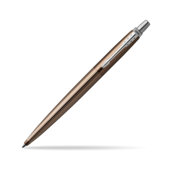 Parker Jotter Premium Carlisle Brown Pinstripe Chrome Colour Trim Penna a Sfera