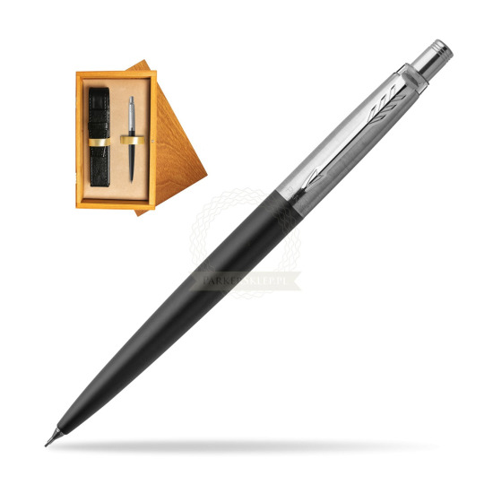 Parker Jotter Bond Street Black CT Mechanical Pencil in single wooden box Honey Single Ecru