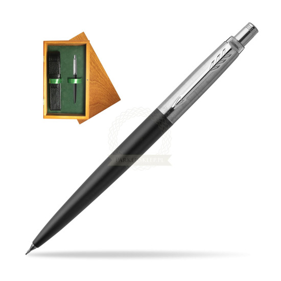 Parker Jotter Bond Street Black CT Mechanical Pencil in single wooden box Honey Single Green