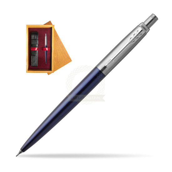 Jotter Royal Blue CT Mechanical Pencil in single wooden box Honey Single Maroon