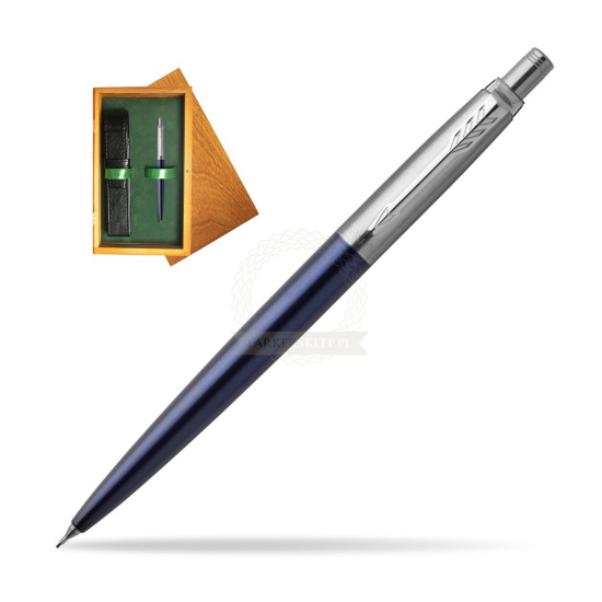 Jotter Royal Blue CT Mechanical Pencil in single wooden box Honey Single Green