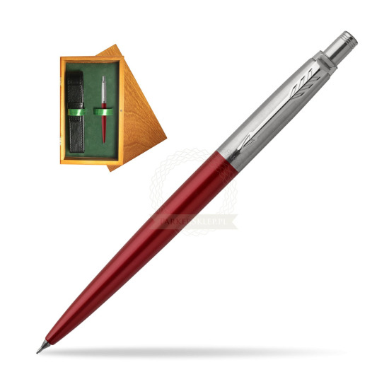 Jotter Kensington Red CT Mechanical Pencil in single wooden box Honey Single Green