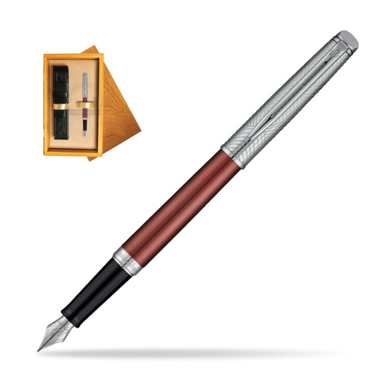 Waterman Hemisphere Privée Rose Cuivré Penna Stilografica in single wooden box Honey Single Ecru