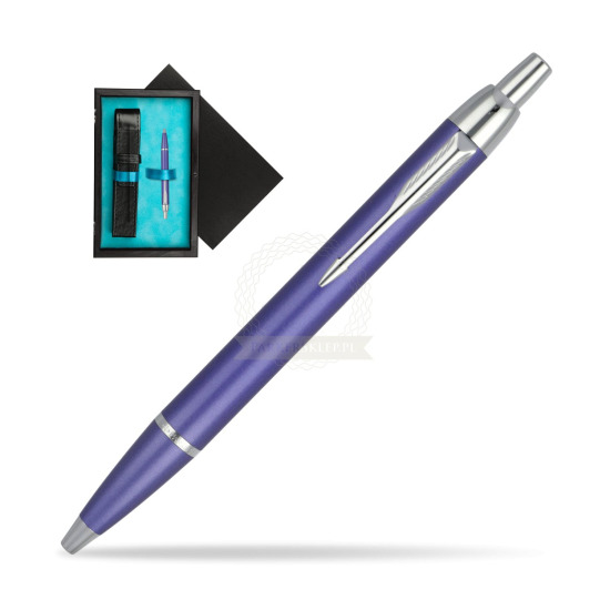 Parker IM Purple CT Ballpoint Pen in single wooden box Black Single Turquoise