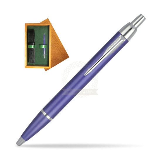 Parker IM Purple CT Ballpoint Pen in single wooden box Honey Single Green