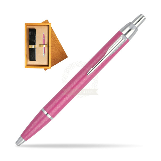 Parker IM Pink Ballpen CT in single wooden box Honey Single Ecru