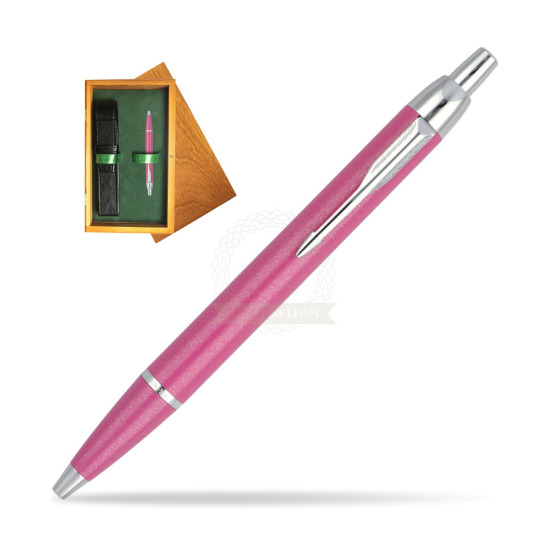 Parker IM Pink Ballpen CT in single wooden box Honey Single Green