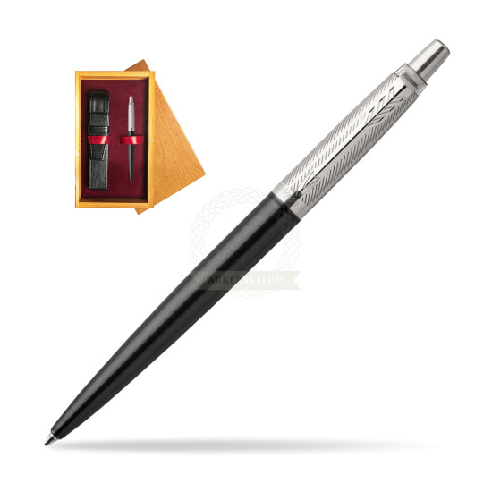Parker Jotter Premium Gel Dark Grey Tower CT Penna a Sfera in single wooden box Honey Single Maroon
