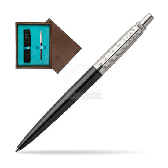 Parker Jotter Premium Gel Dark Grey Tower CT Penna a Sfera in single wooden box Wenge Single Turquoise 