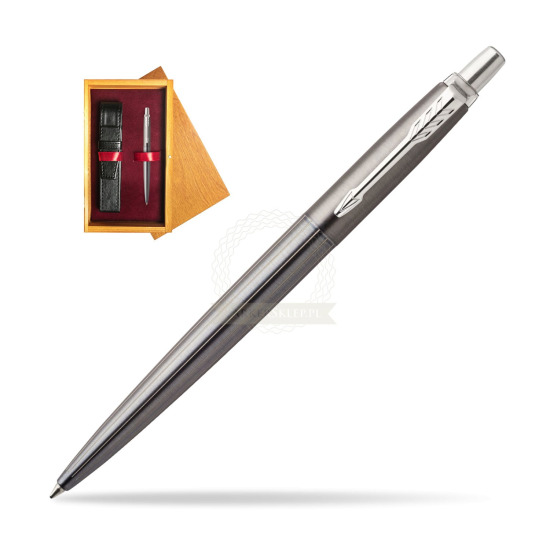 Parker Jotter Premium Gel Dark Oxford CT Penna a Sfera in single wooden box Honey Single Maroon