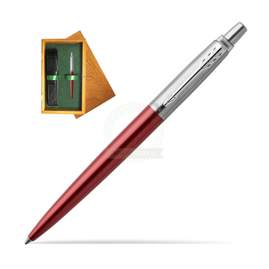 Parker Jotter Gel Red Kensington CT Ballpoint Pen in single wooden box Honey Single Green