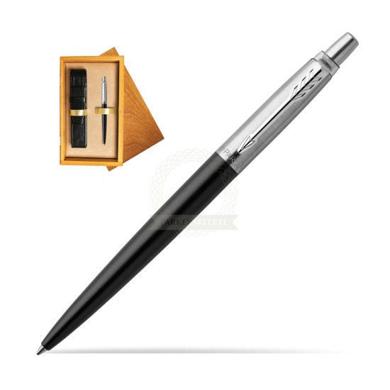 Parker Jotter Gel black Bond Street CT Ballpoint Pen in single wooden box Honey Single Ecru