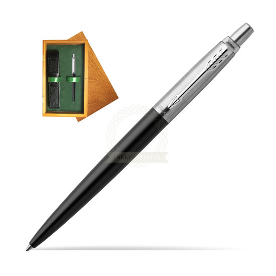 Parker Jotter Gel black Bond Street CT Ballpoint Pen in single wooden box Honey Single Green