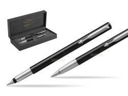 Parker Vector Standard Black Penna Stilografica + Parker Vector Standard Black Penna a Sfera Set regalo in original Parker Prestige box